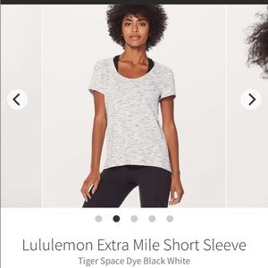 Lululemon Extra Mile short sleeved cross cross back top